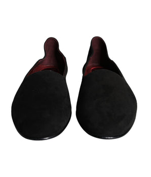 Dolce &amp; Gabbana Mocasines de ante negros Zapatos formales sin cordones