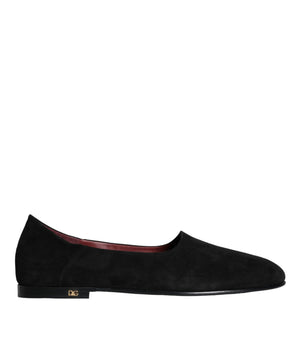 Dolce &amp; Gabbana Mocasines de ante negros Zapatos formales sin cordones