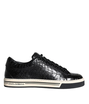 Dolce &amp; Gabbana Zapatillas bajas de cuero negro para hombre Zapatos