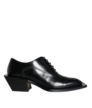 Dolce &amp; Gabbana Vestido Derby De Piel De Becerro Negro Hombre Zapatos