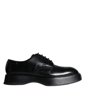 Dolce & Gabbana Black Calf Leather Derby Formal Dress Shoes