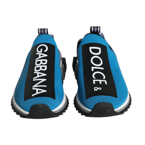 Dolce & Gabbana Blue Logo Low Top Sorrento Men Sneakers Shoes