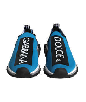 Dolce & Gabbana Blue Logo Low Top Sorrento Men Sneakers Shoes