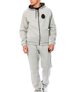 Billionaire Italian Couture Elegant Gray Hooded Cotton Sweatsuit Billionaire Italian Couture 