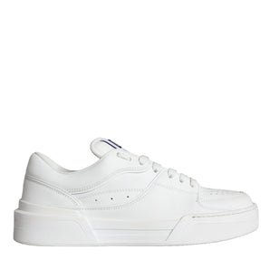 Dolce & Gabbana White Miami Leather Low Top Sneakers Shoes