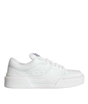 Dolce &amp; Gabbana White Miami Leather Low Top Sneakers Shoes