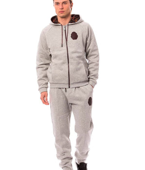 Billionaire Italian Couture Elegant Gray Cotton Sweatsuit Ensemble Billionaire Italian Couture 