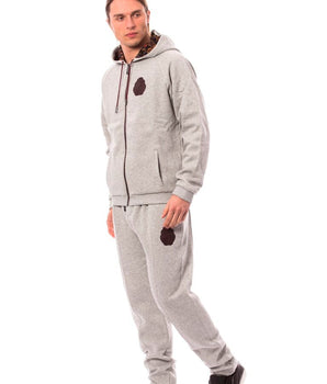 Billionaire Italian Couture Elegant Gray Cotton Sweatsuit Ensemble Billionaire Italian Couture 