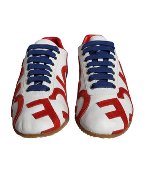 Dolce & Gabbana Multicolor Leather Logo Casual Sneakers Shoes