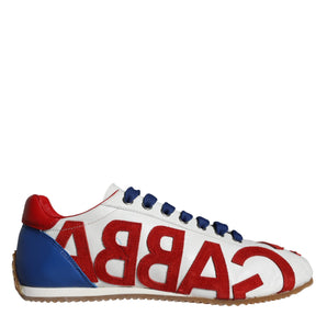 Dolce & Gabbana Multicolor Leather Logo Casual Sneakers Shoes