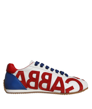 Dolce & Gabbana Multicolor Leather Logo Casual Sneakers Shoes