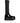 Dolce & Gabbana Black Leather Jersey Knee High Boots Shoes