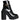 Dolce & Gabbana Black Calf Leather Logo Trekking Biker Boots Shoes