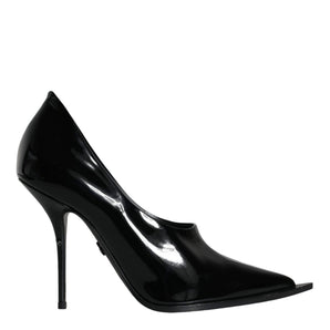 Dolce & Gabbana Black Patent Leather High Heels Pumps Shoes