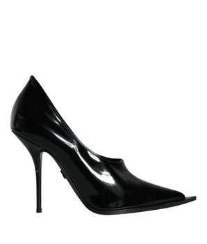 Dolce & Gabbana Black Patent Leather High Heels Pumps Shoes