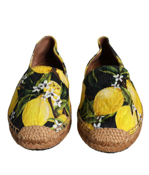 Dolce &amp; Gabbana Multicolor Lemon Slip On Espadrilles Shoes