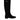 Dolce & Gabbana Black Suede Leather Knee High Boots Shoes