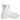 Dolce & Gabbana White Leather Rubber Logo Ankle Boots Shoes