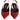 Dolce & Gabbana Red Leather Crystal Heels Slingback Shoes