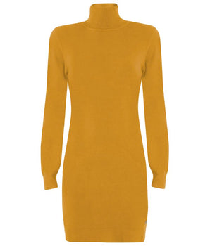 Yes Zee Vestido de viscosa amarilla