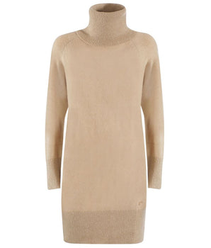 Yes Zee Vestido de viscosa beige