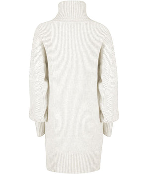 Yes Zee Vestido de mujer de marabú blanco