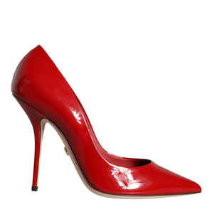 Dolce & Gabbana Red Patent Leather High Heels Pumps Shoes