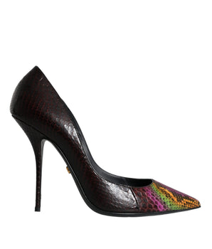 Dolce & Gabbana Multicolor Exotic Leather Heels Pumps Shoes