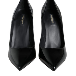 Dolce & Gabbana Black Patent Leather Bellucci Pumps Heels Shoes