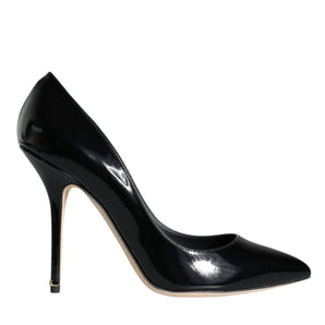 Dolce & Gabbana Black Patent Leather Bellucci Pumps Heels Shoes