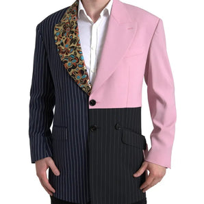 Dolce & Gabbana Multicolor Patchwork Single Breasted Blazer