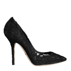 Dolce & Gabbana Black Taormina Lace Bellucci Pumps Shoes