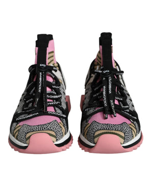 Dolce & Gabbana Multicolor Sorrento Socks Logo Sneakers Shoes