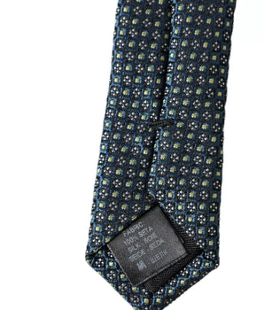 Dolce & Gabbana Green Patterned 100% Silk Adjustable Men Tie
