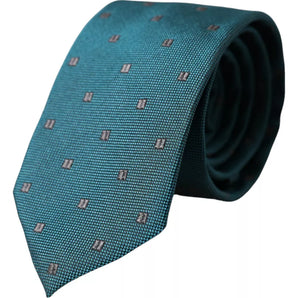 Dolce & Gabbana Green Patterned Silk Adjustable Men Tie