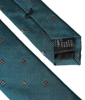 Dolce & Gabbana Green Patterned Silk Adjustable Men Tie