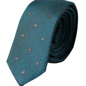 Dolce & Gabbana Green Patterned Silk Adjustable Men Tie