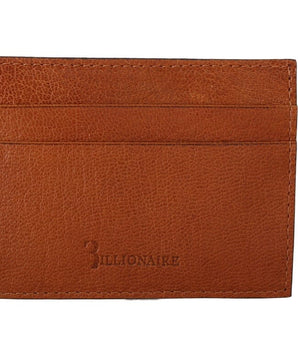 Billionaire Italian Couture Elegant Men's Leather Wallet in Brown Billionaire Italian Couture 