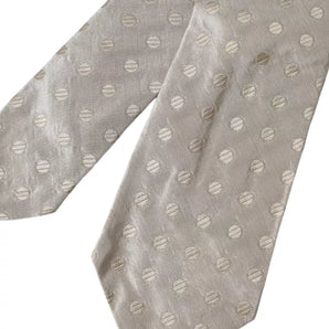 Dolce & Gabbana Beige Dotted Silk Classic Adjustable Men Tie