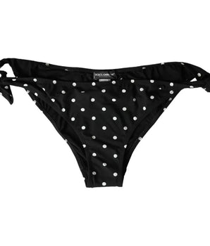 Dolce &amp; Gabbana Bikini con parte inferior de ropa de playa y traje de baño de lunares negros