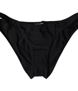 Dolce &amp; Gabbana Traje de baño de nailon negro Bikini con parte inferior de ropa de playa