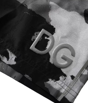 Dolce & Gabbana Multicolor Camouflage DG Logo Beachwear Shorts Swimwear