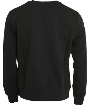 Dolce & Gabbana Green Logo Cotton Crew Neck Pullover Sweater