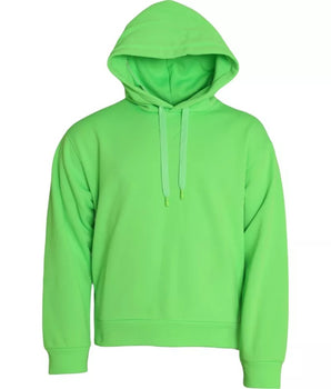 Dolce & Gabbana Green Logo Hooded Pullover Sweatshirt Sweater