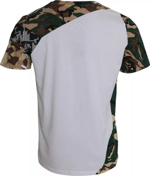 Dolce &amp; Gabbana White Camouflage Stars Crew Neck Men T-shirt
