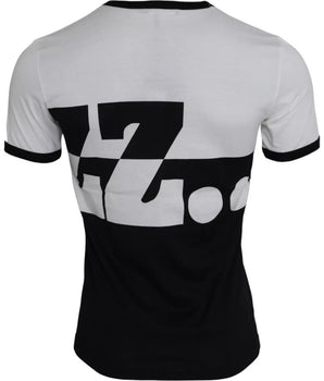Dolce & Gabbana Black White Jazz Print Cotton Short Sleeves T-shirt