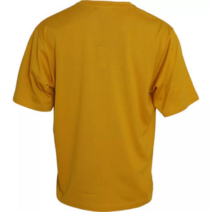 Dolce & Gabbana Dark Yellow Logo Cotton Round Neck T-shirt