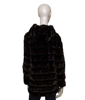 Abrigo de poliéster negro Baldinini Trend para mujer