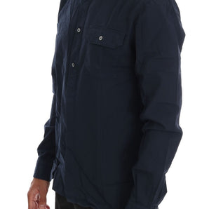 John Galliano Elegant Blue Cotton Casual Shirt