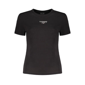 Tommy Hilfiger Black Cotton Tops & T-Shirt